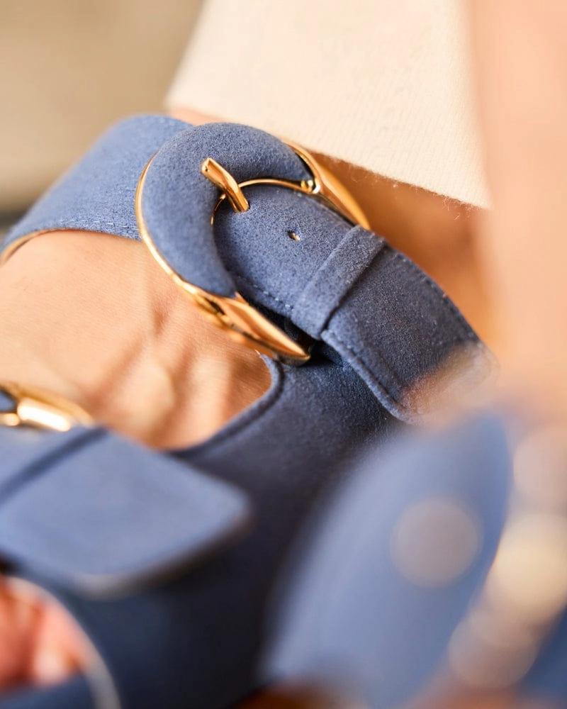 Camellia Vegan Suede Sandals | Celestial