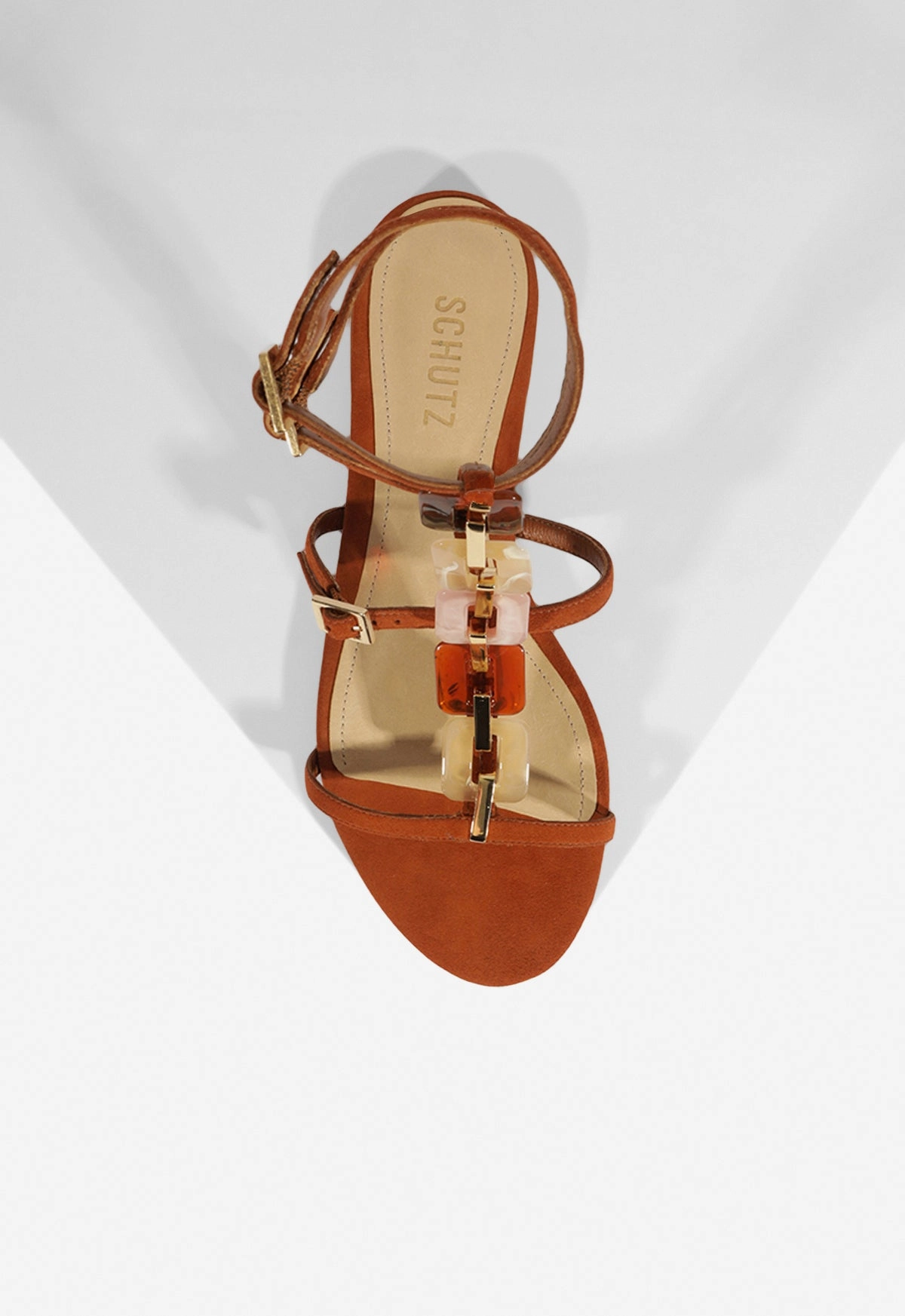 Cassandra Brown Suede Flat Sandal