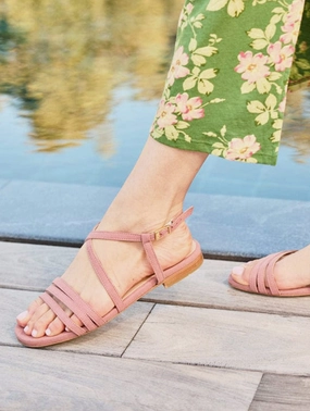 Cave Vegan Suede Strappy Sandals | Petal