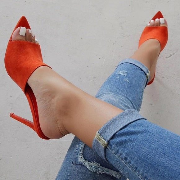 Cecelia Orange Mules
