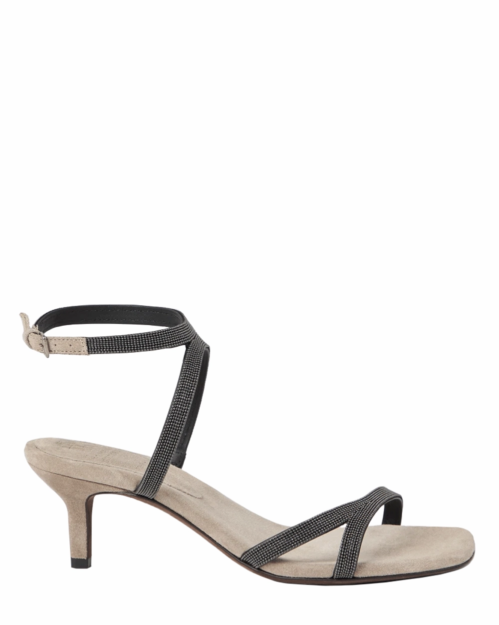City Monili Kitten Heel in Dark Beige