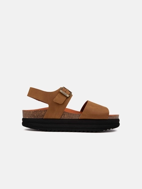 Clove Women's Vegan Flatform Sandals | Caramel