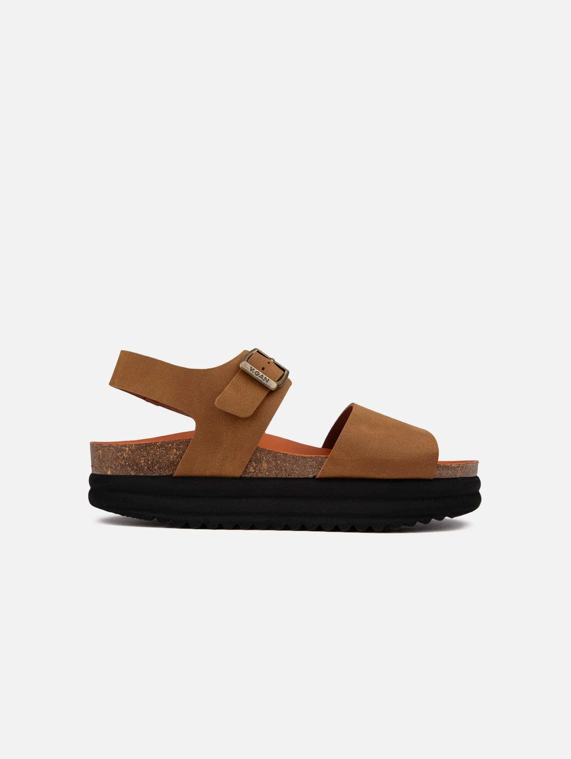 Clove Women's Vegan Flatform Sandals | Caramel