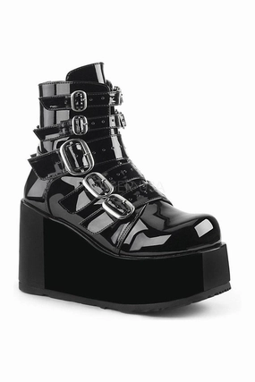 CONCORD-57 Demonia Ankle Boot | Black Patent