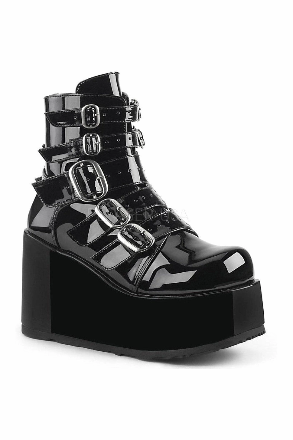 CONCORD-57 Demonia Ankle Boot | Black Patent