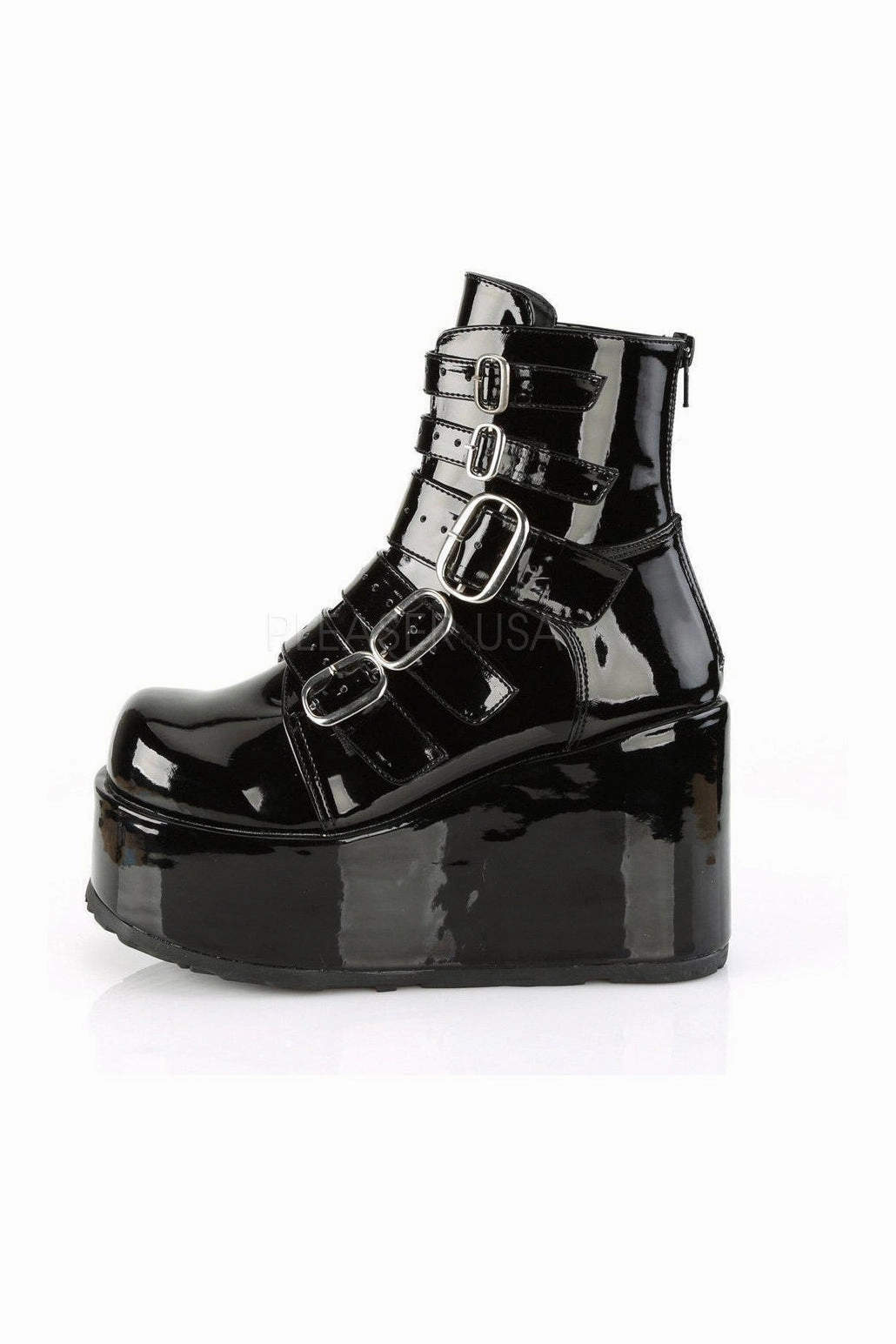 CONCORD-57 Demonia Ankle Boot | Black Patent