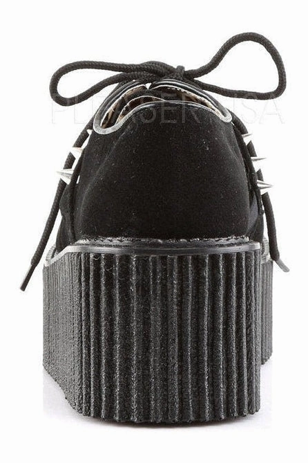 CREEPER-206 Demonia Shoe | Black Fabric