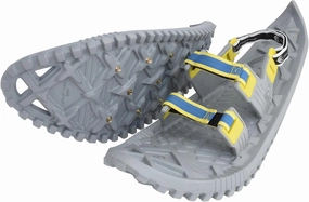 Crescent Moon Eco Eva Unisex Adult Ultralight Biodegradable EVA Foam Snowshoe Bundle for Men, Women and Youth with Rocker Cloud Deck, Ice Spikes & Trekking Poles and Bag