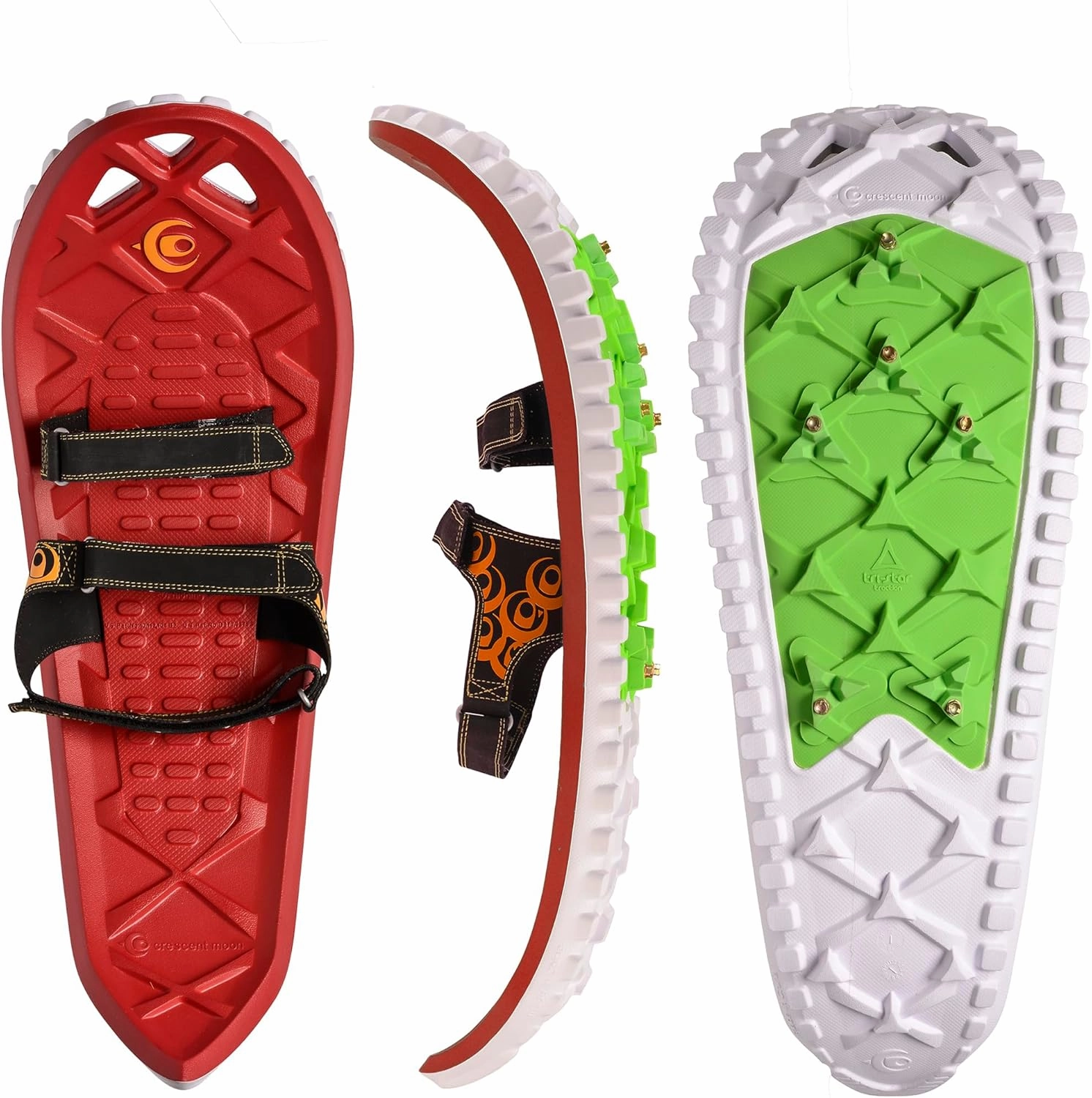 Crescent Moon EVA Unisex Ultralight EVA Foam Snowshoes for Men & Women Adults, for Hiking and Running, with Dual Density Rocker Cloud Deck and Ice Spikes