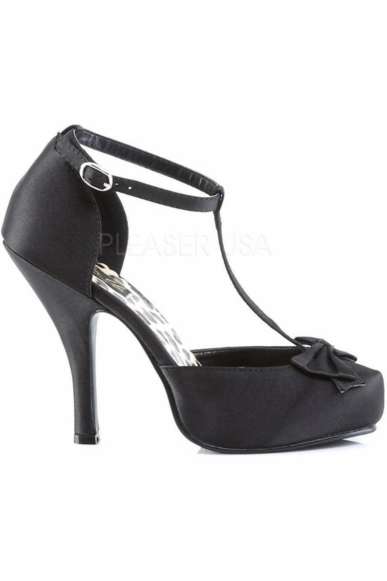 CUTIEPIE-12 Pump  | Black Genuine Satin