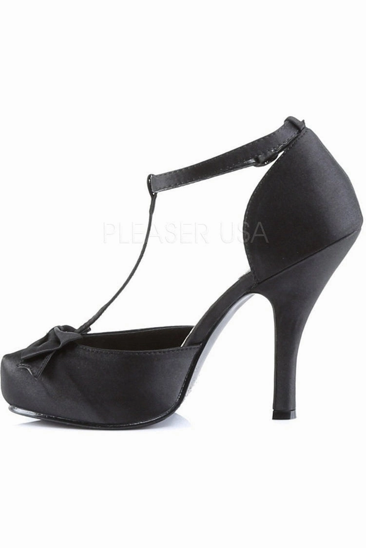 CUTIEPIE-12 Pump  | Black Genuine Satin