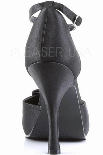 CUTIEPIE-12 Pump  | Black Genuine Satin