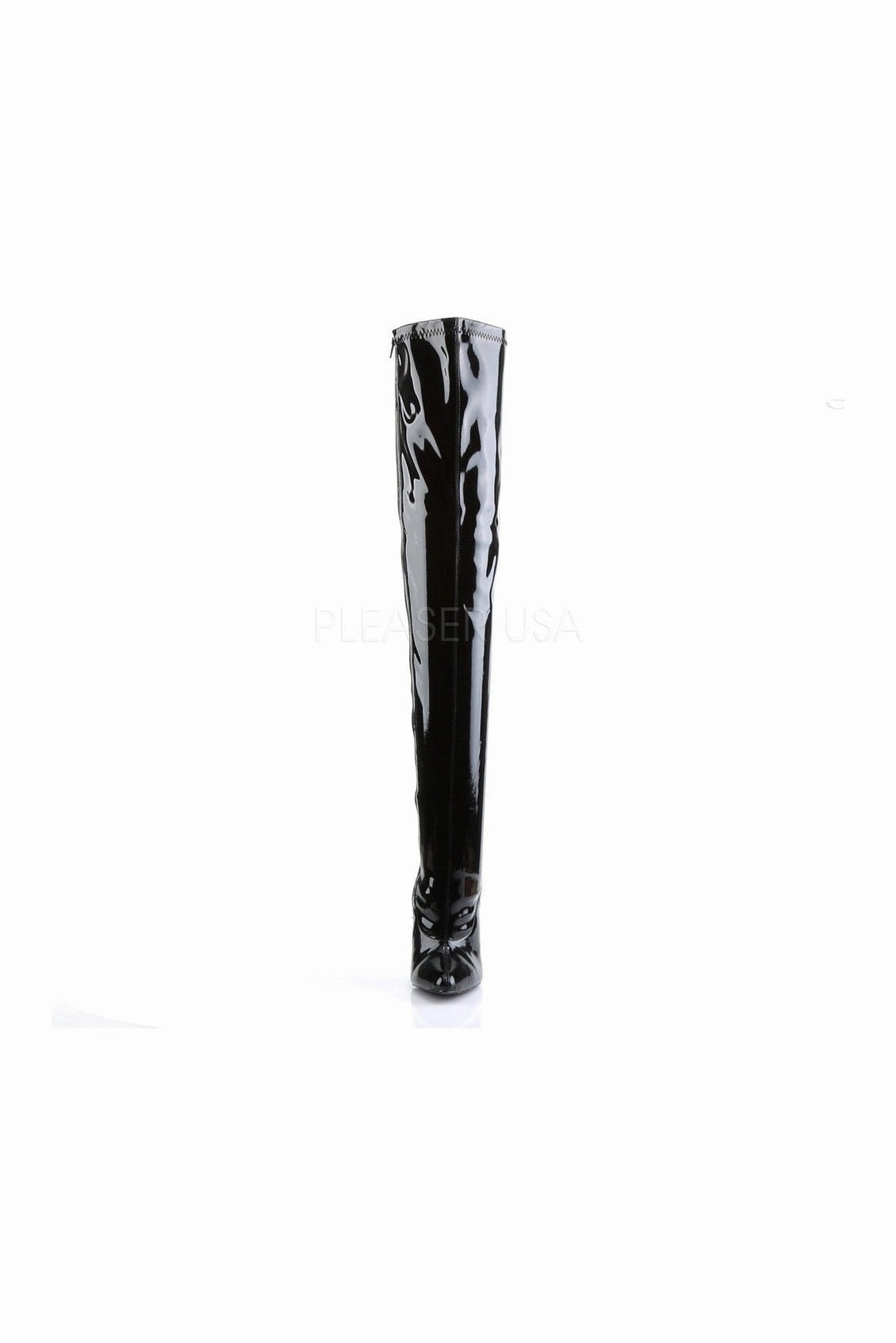DAGGER-3000 Thigh Boot | Black Patent