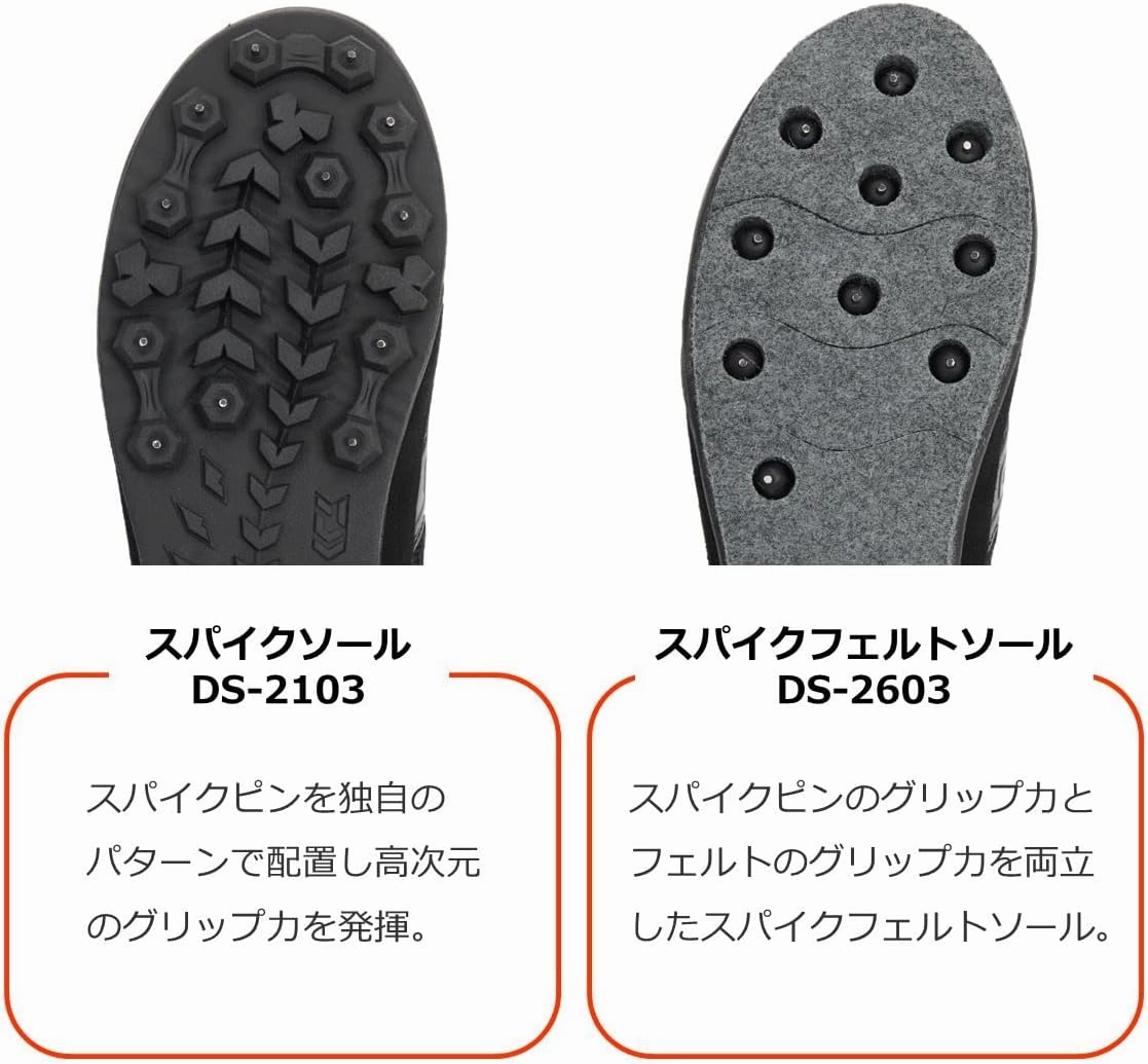 Daiwa Shoes DS-2103 (Spike Sole), Black/Red/Green Camo, US Men's 7.5-11.5 (25.0-29.0 cm)