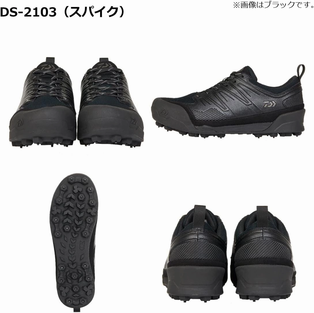 Daiwa Shoes DS-2603 (Spike Felt Sole), Black/Red/Green Camo, US Men's 7.5-11.5 (25.0-29.0 cm)