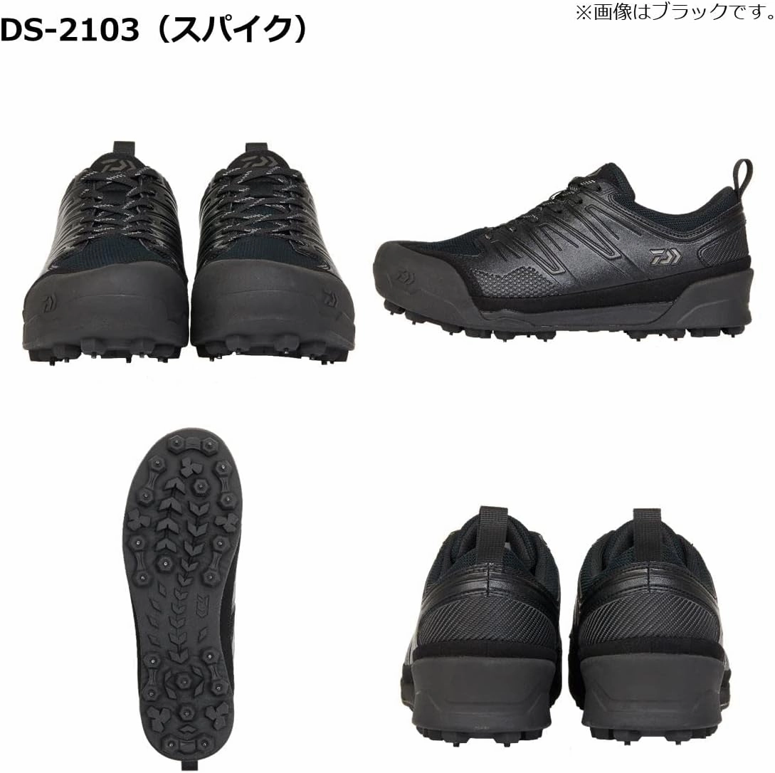 Daiwa Shoes DS-2603 (Spike Felt Sole), Black/Red/Green Camo, US Men's 7.5-11.5 (25.0-29.0 cm)