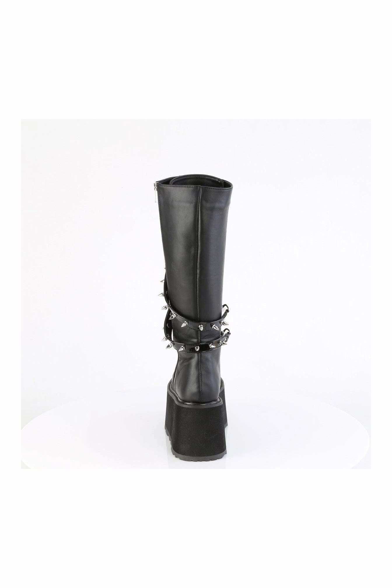 DAMNED-220 Black Vegan Leather Knee Boot