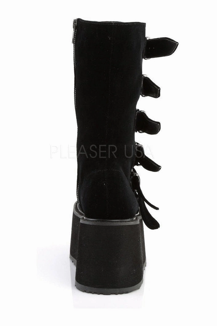DAMNED-225 Demonia Knee Boot | Black Velvet