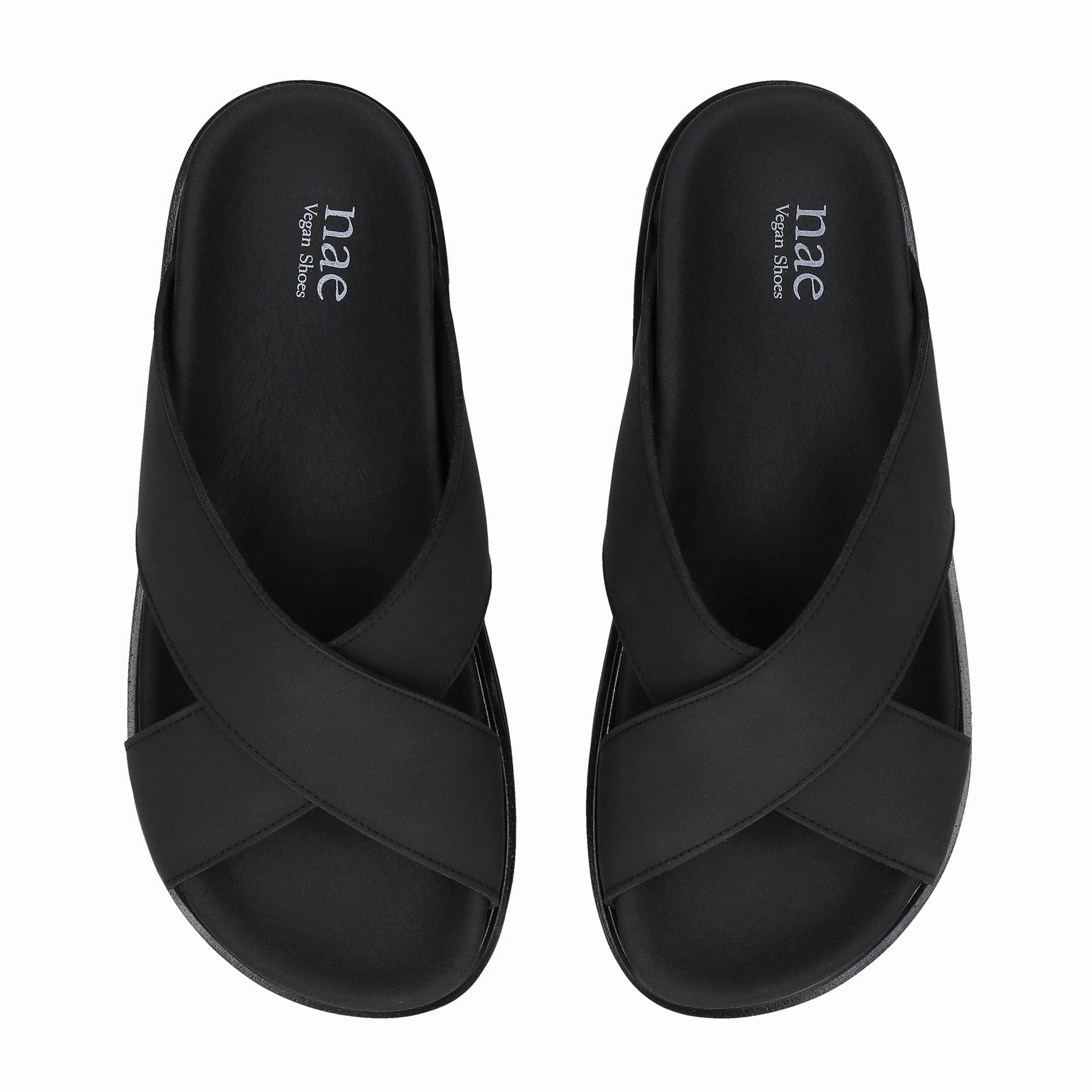 Davu Unisex Vegan Microfibre Cross Platform Sandals | Black