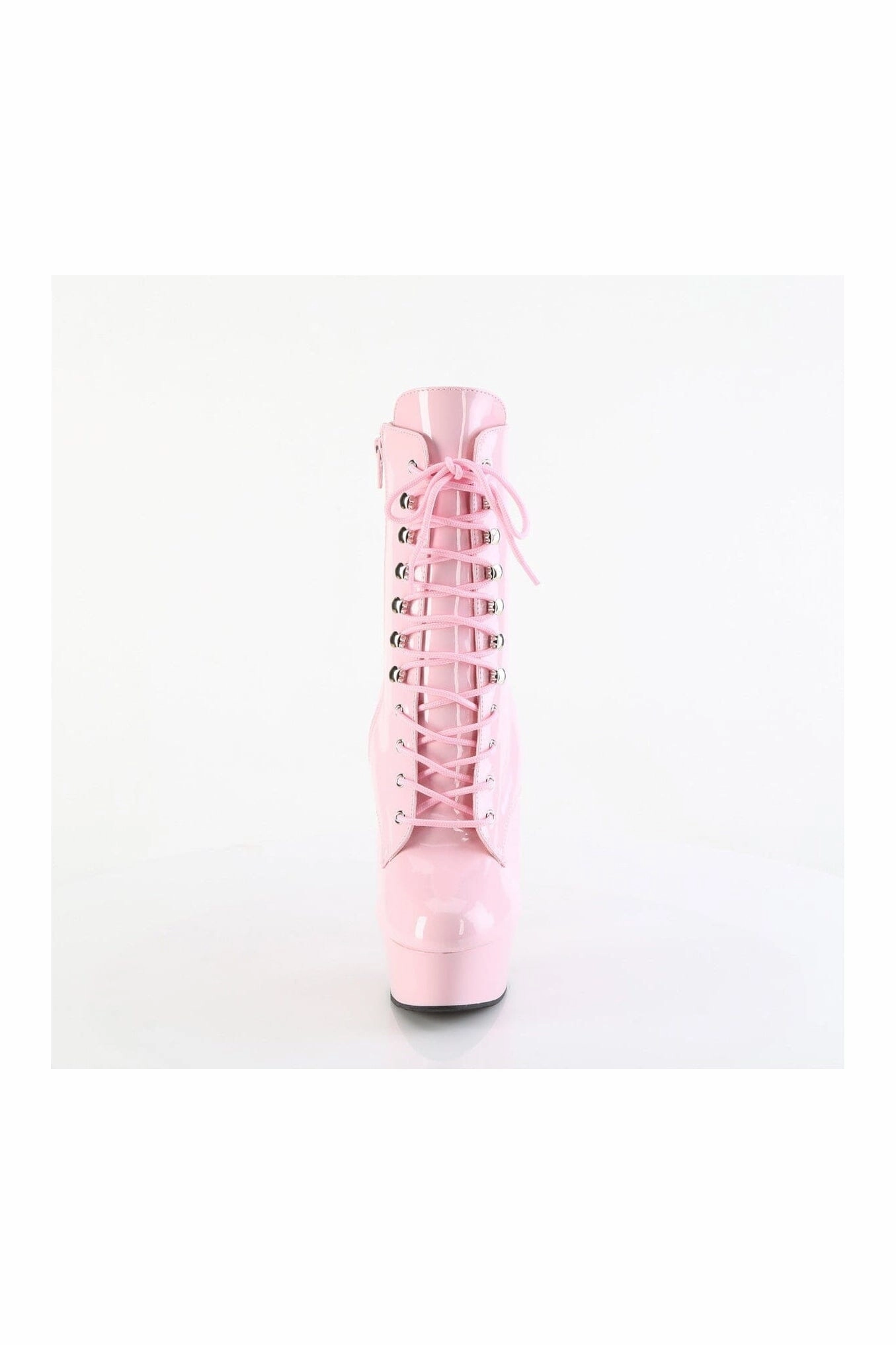DELIGHT-1020 Pink Patent Ankle Boot