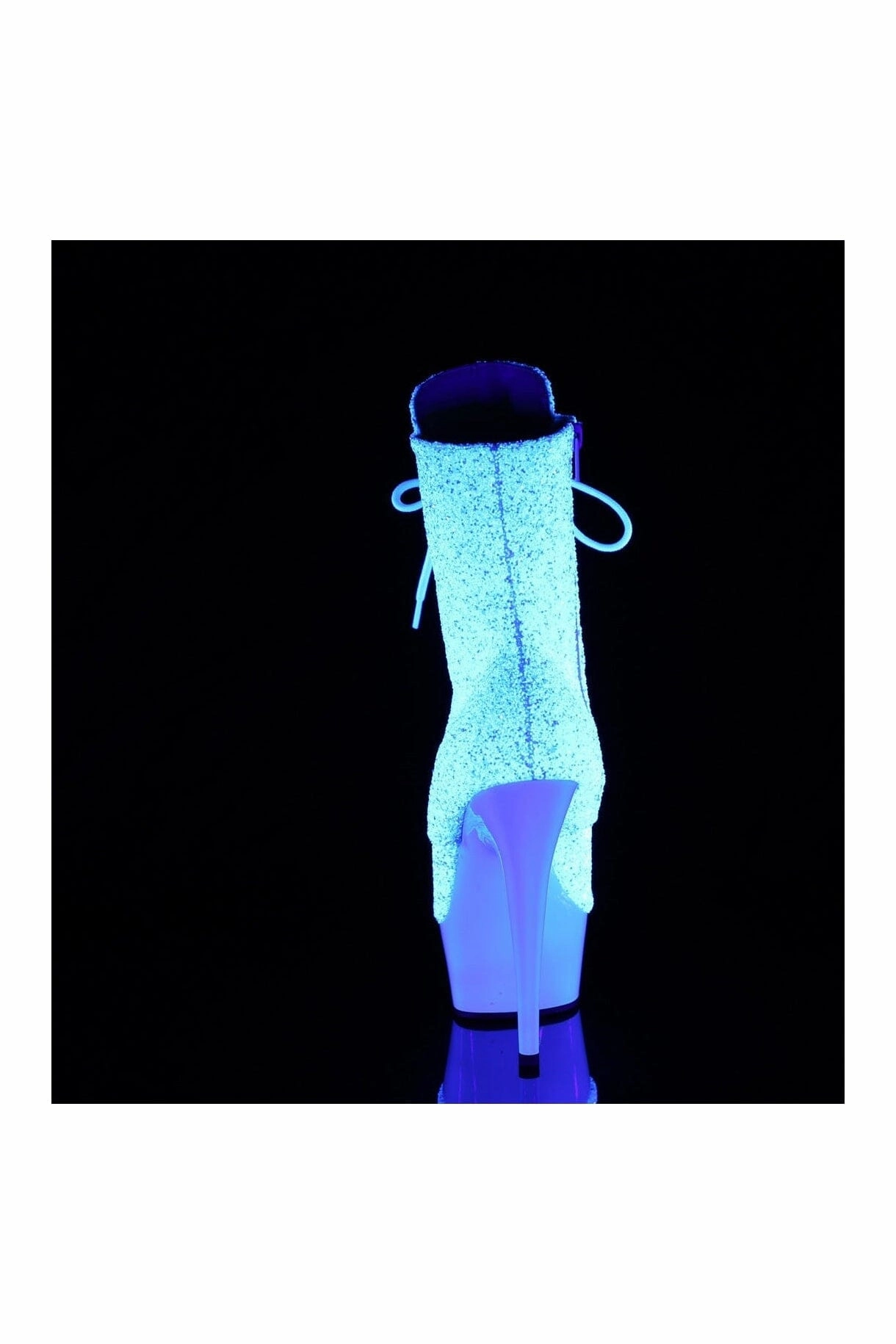 DELIGHT-1020LG White Glitter Ankle Boot