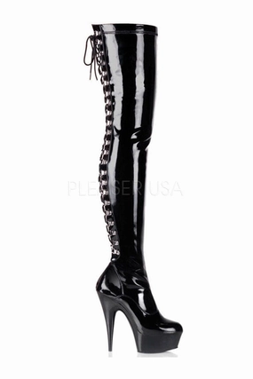 DELIGHT-3063 Platform Boot  | Black Patent