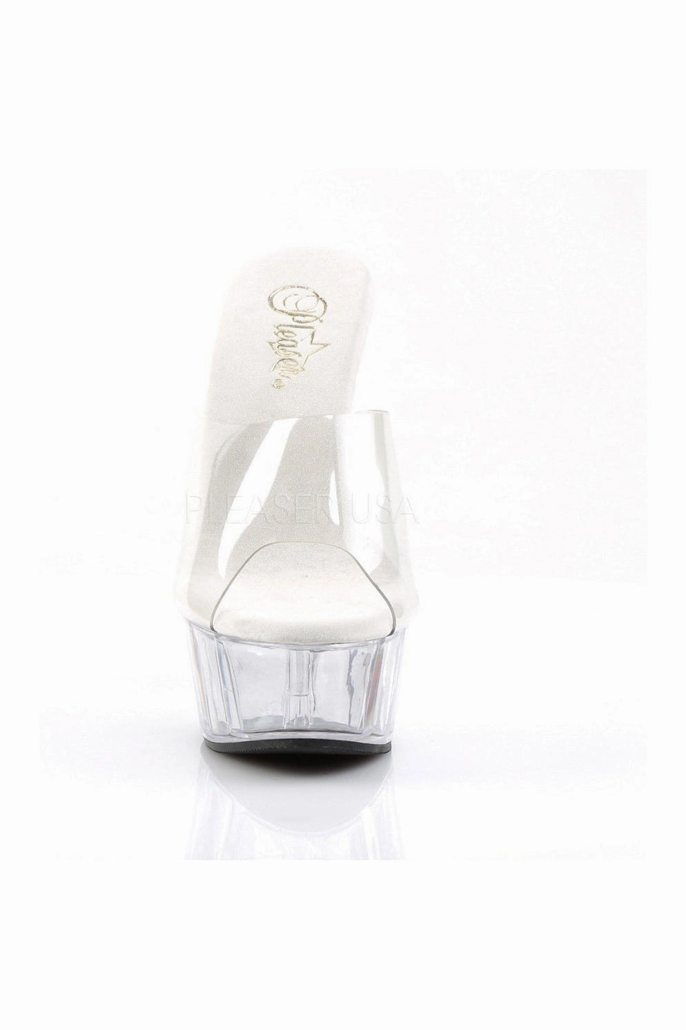 DELIGHT-601 Platform Slide  | Clear Vinyl