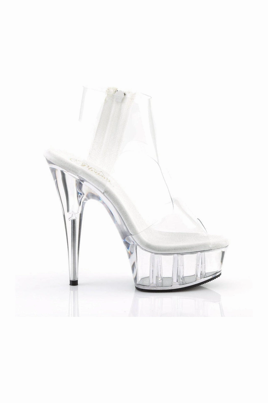 DELIGHT-633 Platform Sandal  | Clear Vinyl