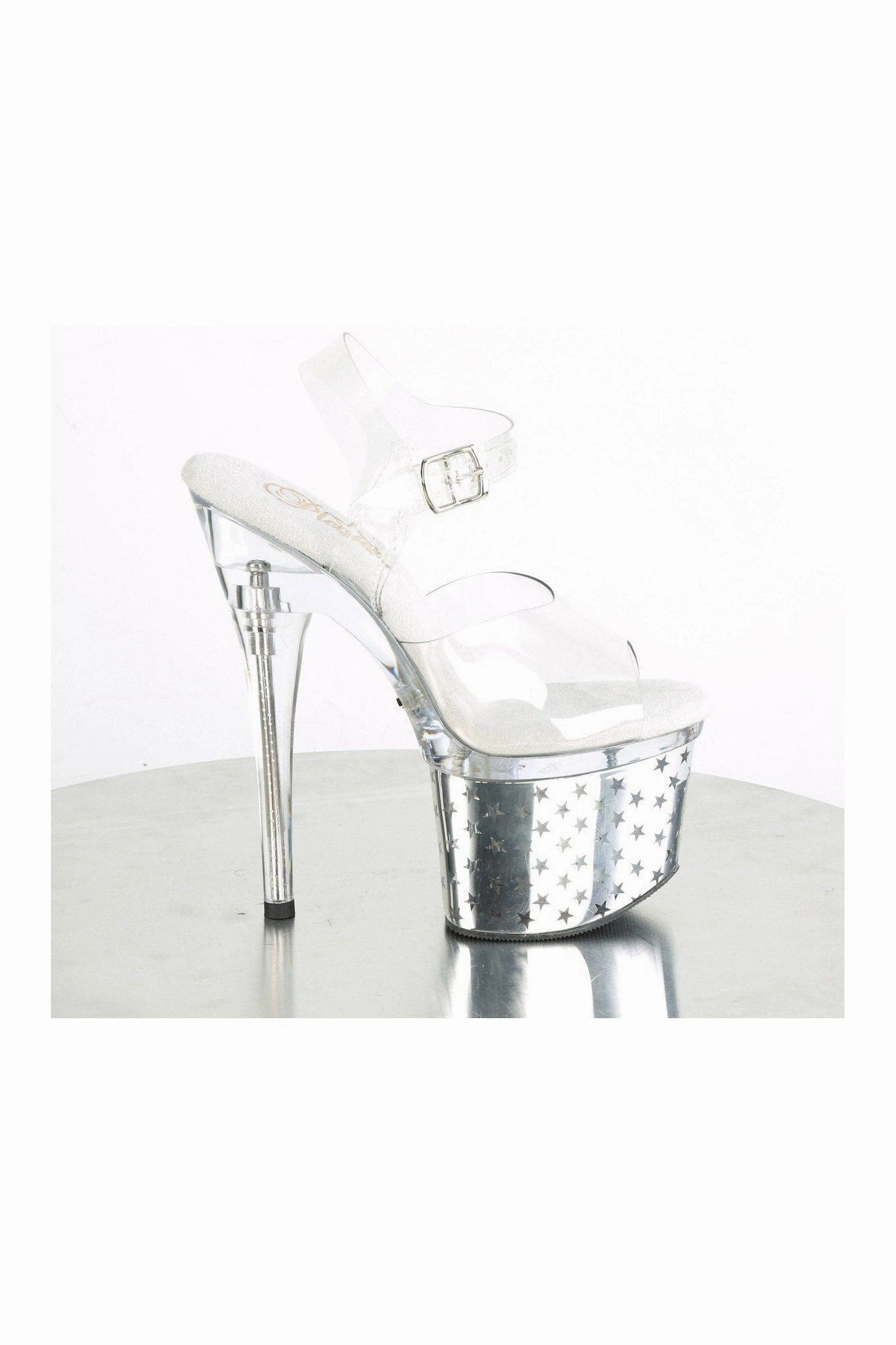 DISCOLITE-708STAR Exotic Sandal | Clear Vinyl