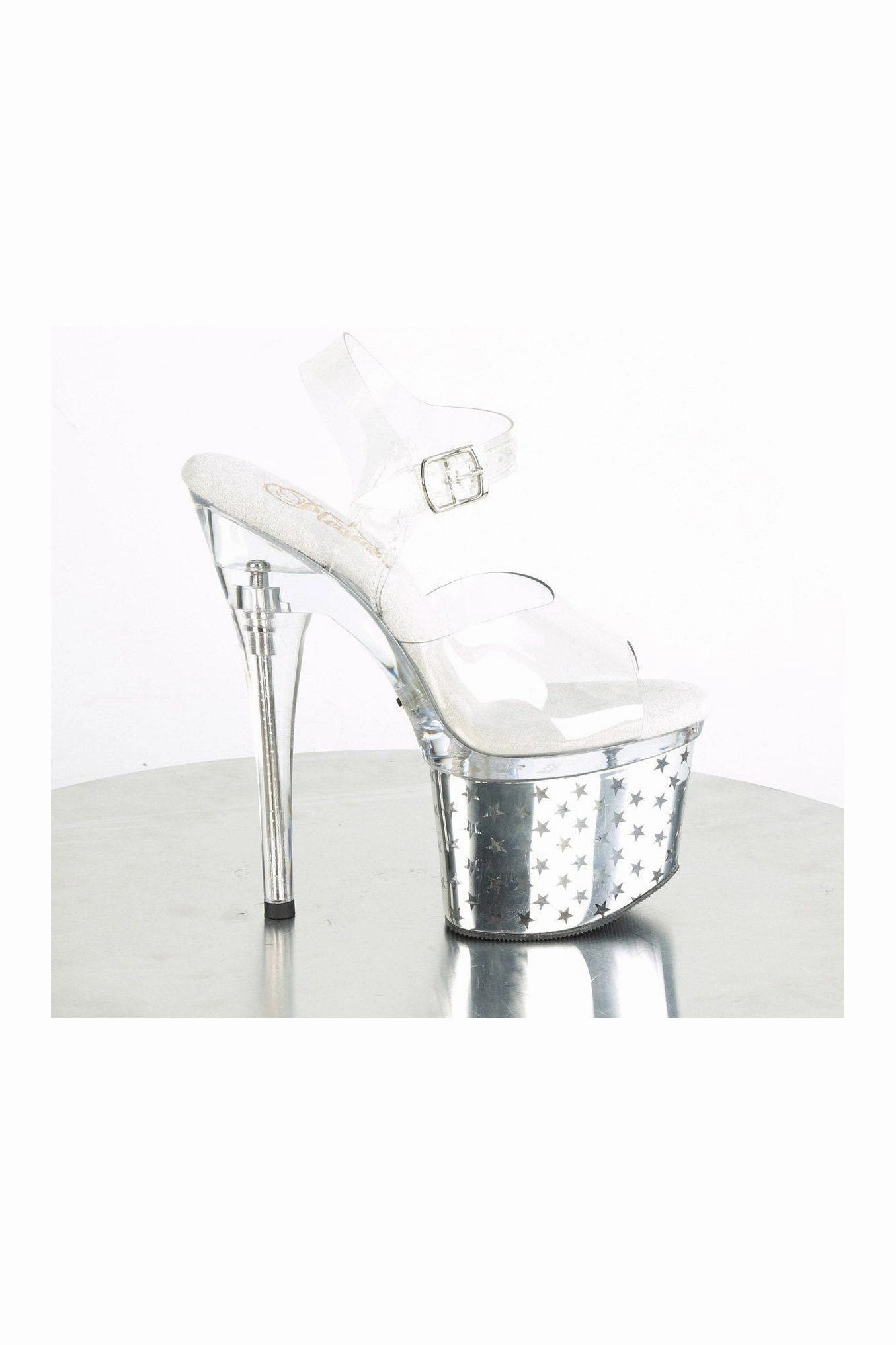 DISCOLITE-708STAR Exotic Sandal | Clear Vinyl