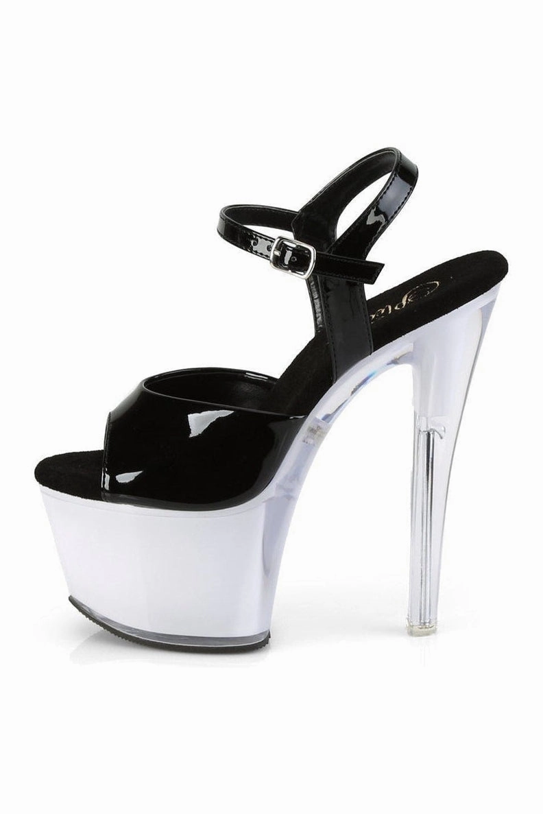 DISCOLITE-709 Exotic Sandal | Black Patent