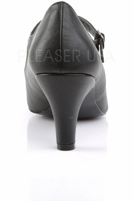 DIVINE-440 Pump  | Black Faux Leather