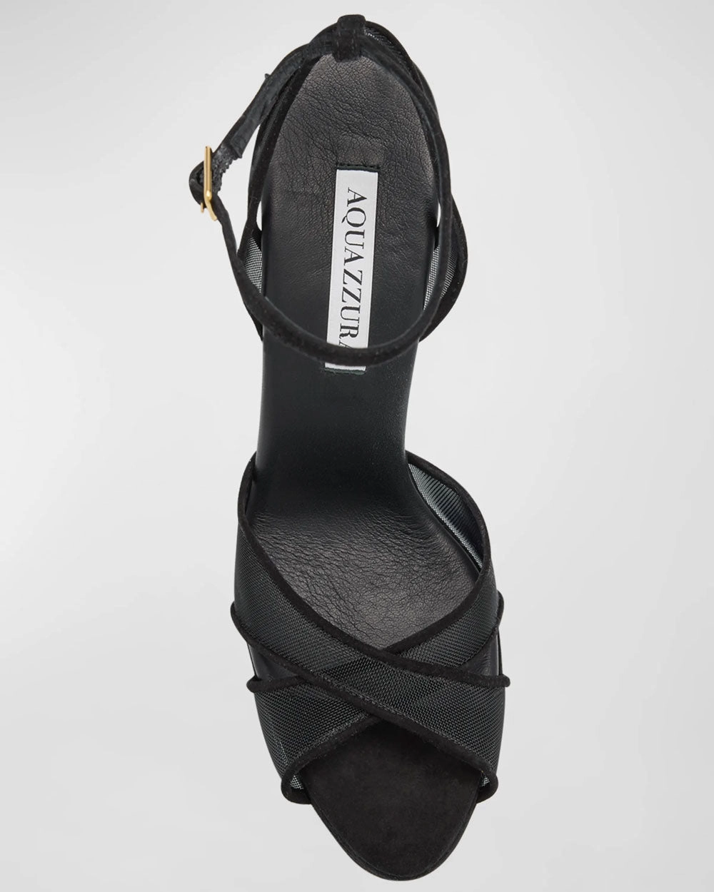 Divine Mesh Platform Sandal in Black