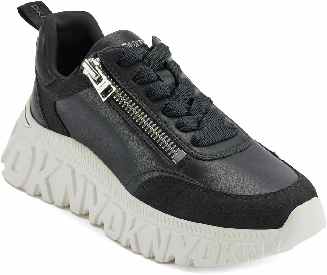 DKNY Women's Lakelyn Platform Sneaker with Side Zipper