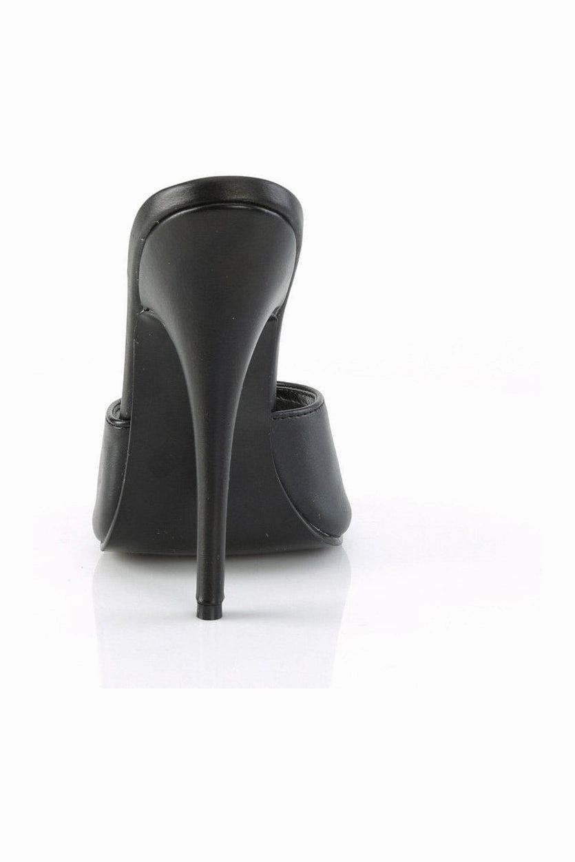 DOMINA-101 Slide | Black Faux Leather