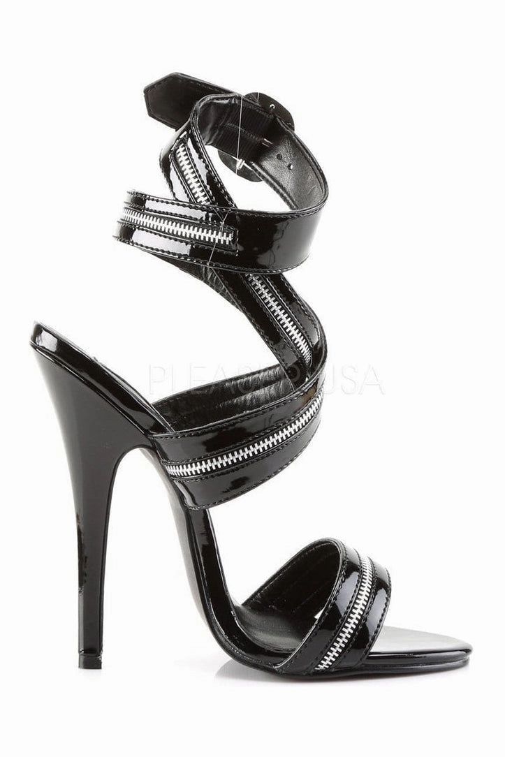 DOMINA-119 Sandal  | Black Patent