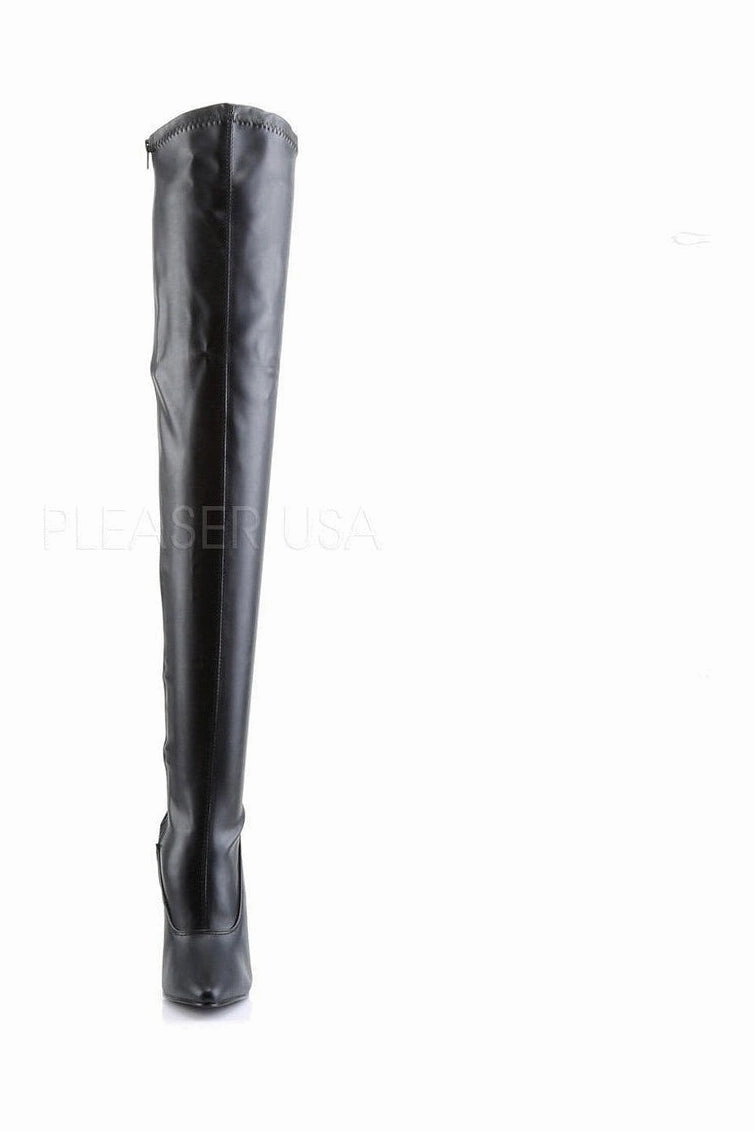 DOMINA-3000 Thigh Boot | Black Faux Leather