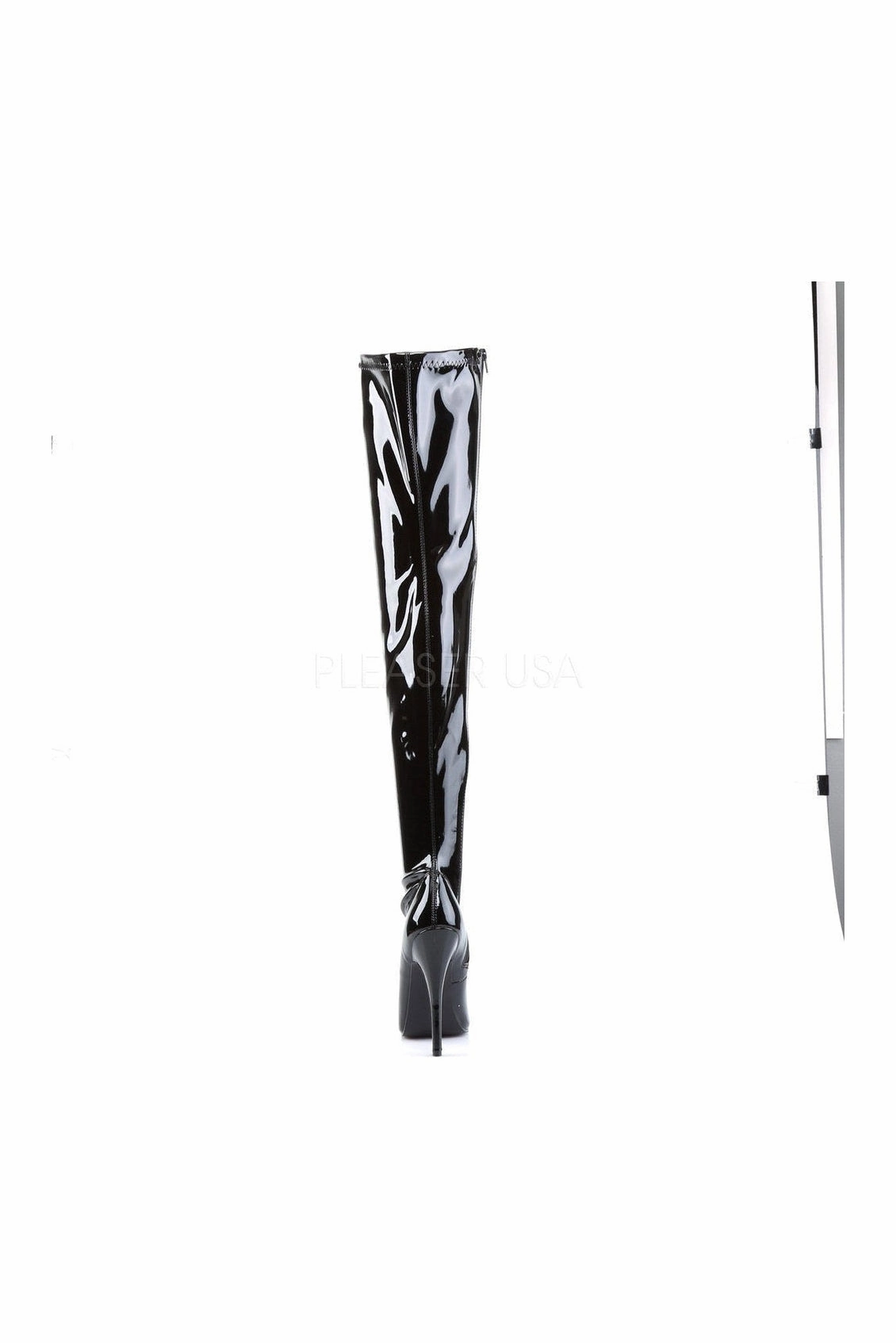 DOMINA-3000 Thigh Boot | Black Patent