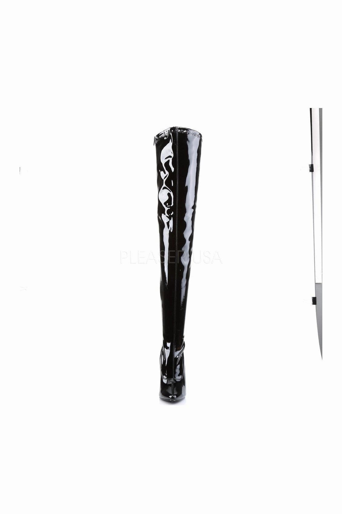 DOMINA-3000 Thigh Boot | Black Patent