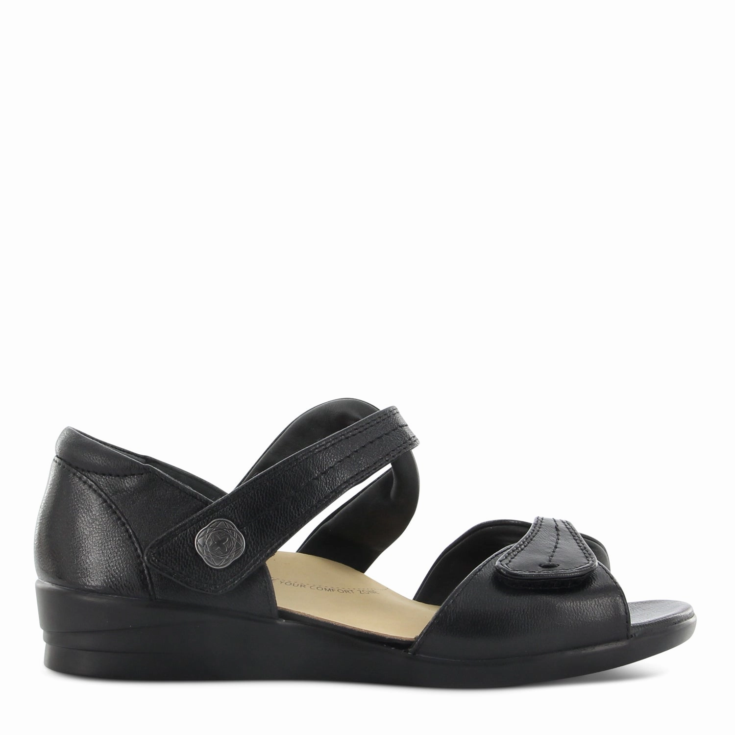 DOXIE W - BLACK LEATHER SANDALS