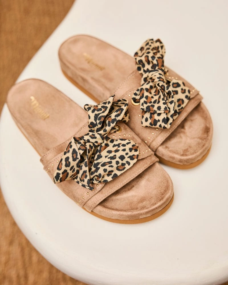 Dune Vegan Suede Slide Sandals | Sable