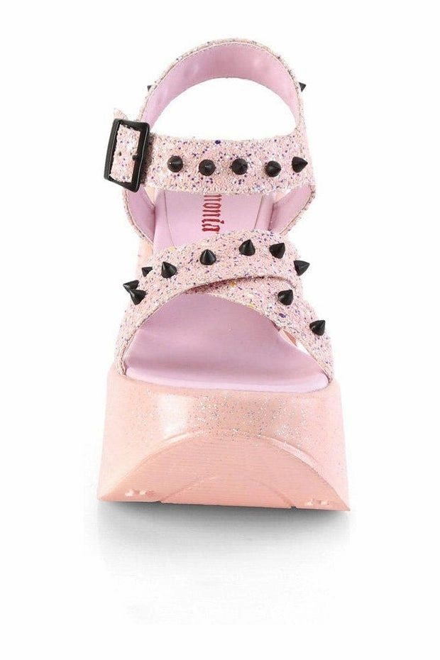 DYNAMITE-02 Ankle Boot | Pink Faux Leather