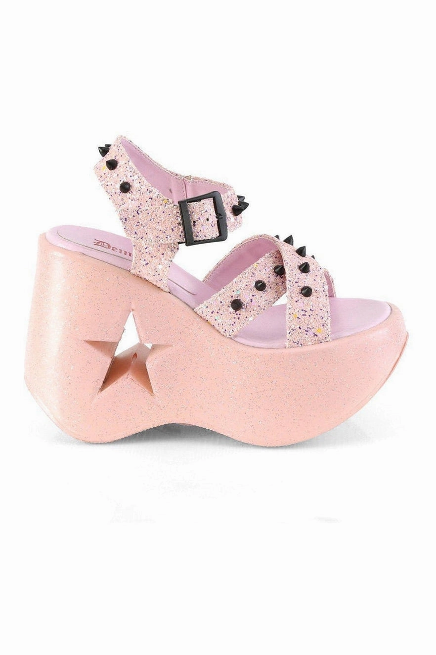 DYNAMITE-02 Ankle Boot | Pink Faux Leather