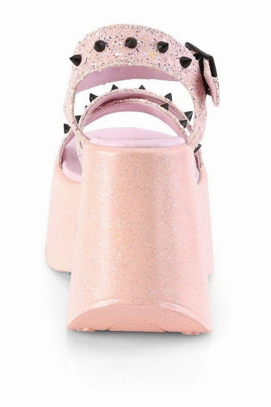 DYNAMITE-02 Ankle Boot | Pink Faux Leather