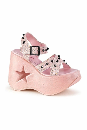 DYNAMITE-02 Ankle Boot | Pink Faux Leather
