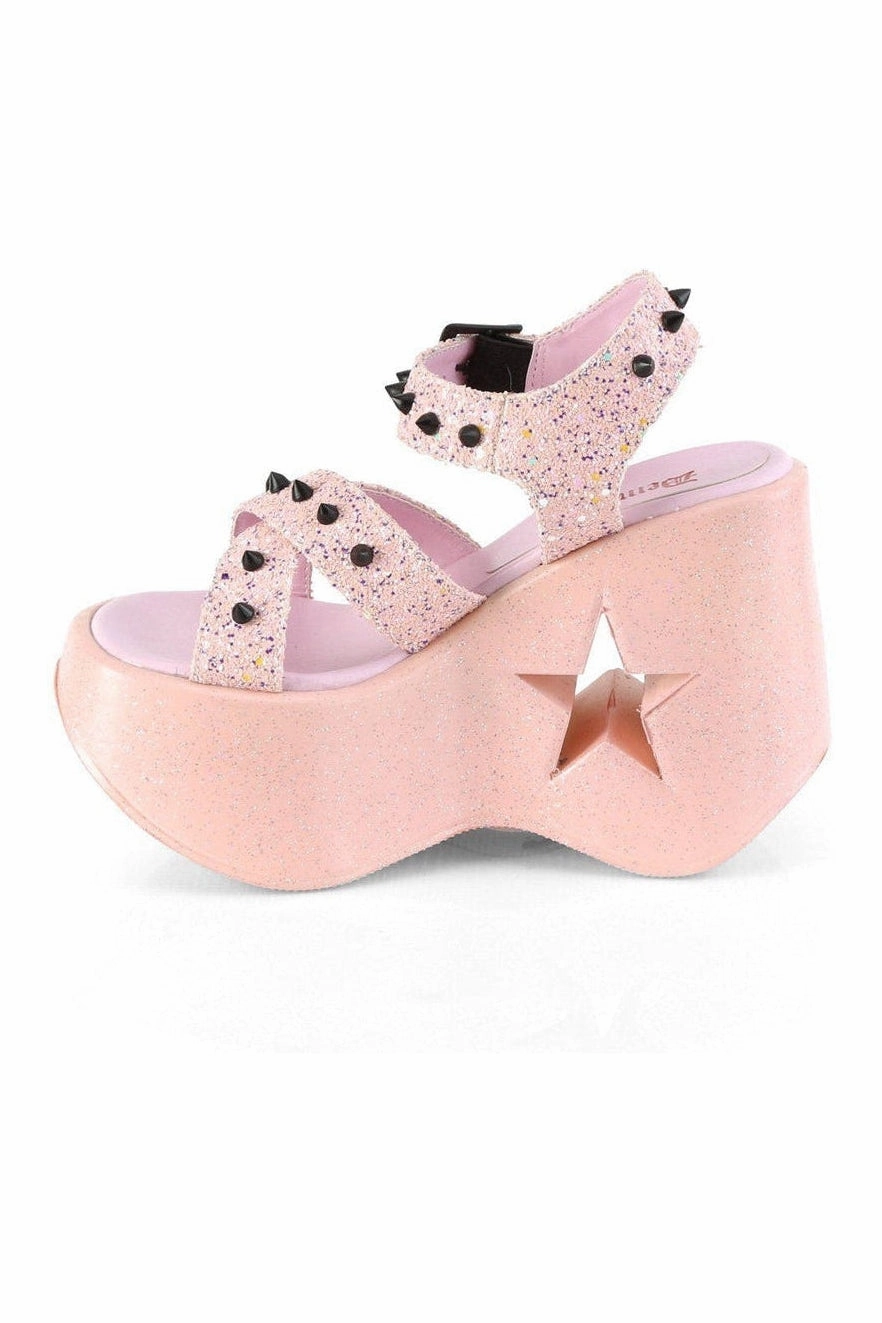 DYNAMITE-02 Ankle Boot | Pink Faux Leather