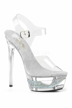 ECLIPSE-608DM Platform Sandal  | Clear Vinyl