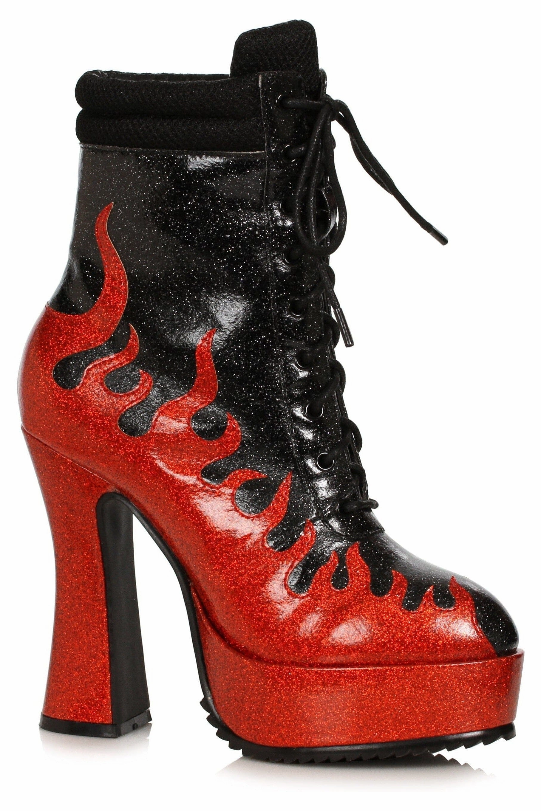 Ellie Shoes 557-FIRE Heel Womens Ankle Boot with Flame