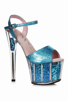 Ellie Shoes 709-ZENYA Glitter Flakes In Platform