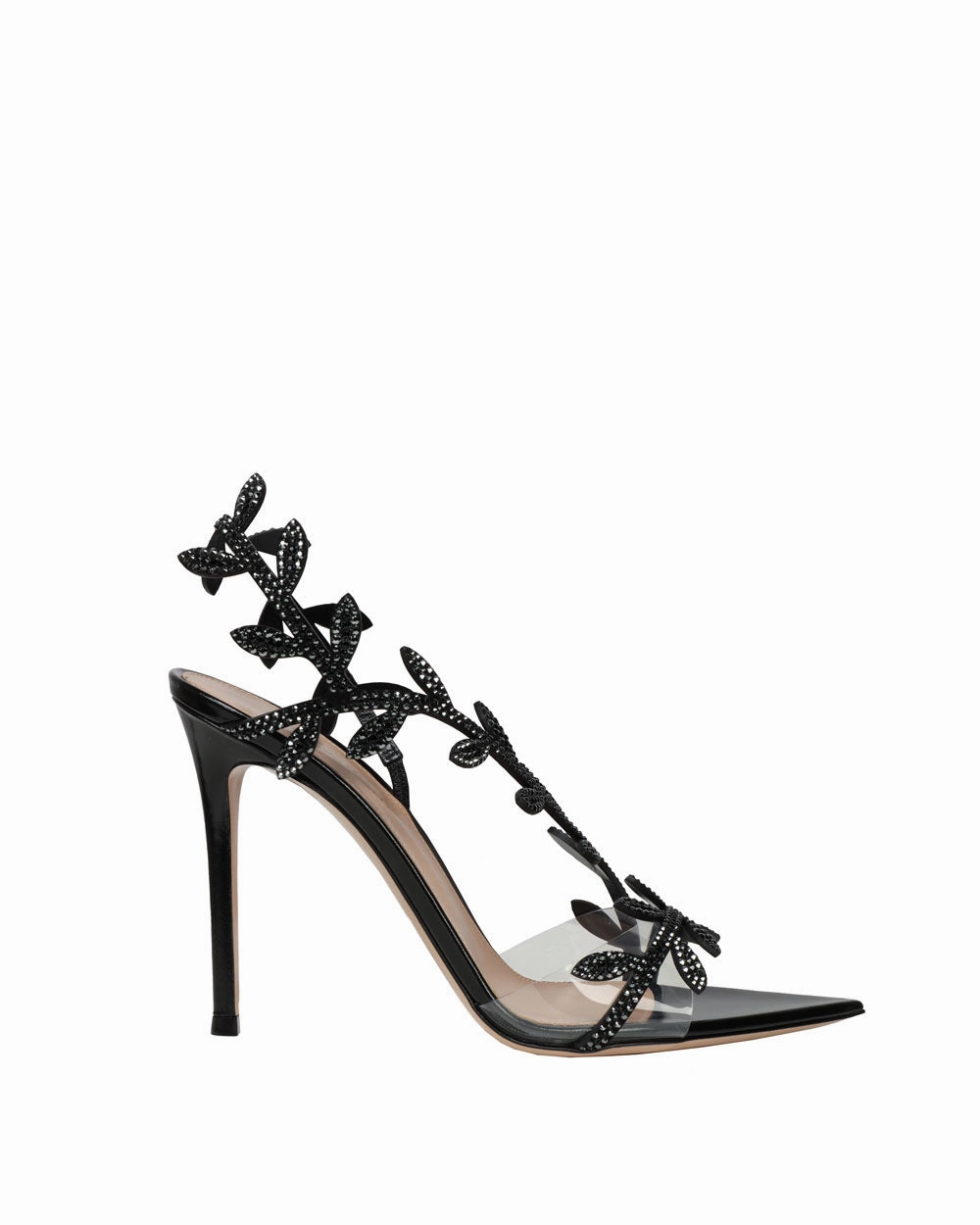 Embellished Branch Sandal in Black